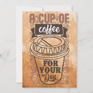 Kaffee macht eine Tasse Kaffee Einladung