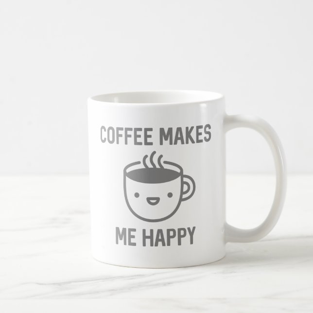 Kaffee macht mich glücklich kaffeetasse (Rechts)