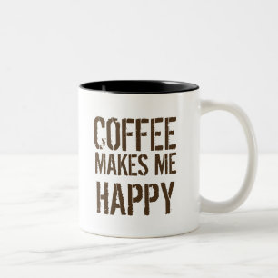 Kaffee macht mich lange glücklich Kaffee Zweifarbige Tasse