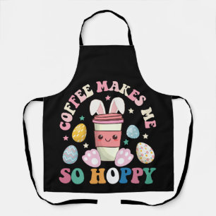 Kaffee macht mich so hoppeliges Häschen-Kaninchen  Schürze