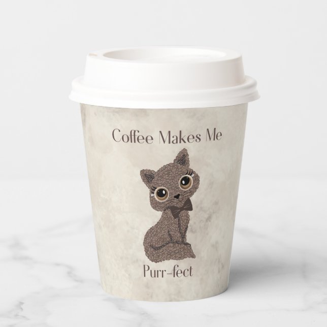 Kaffee macht mich zu einem Niedlichen Kaffee mit B Pappbecher (Rückseite)