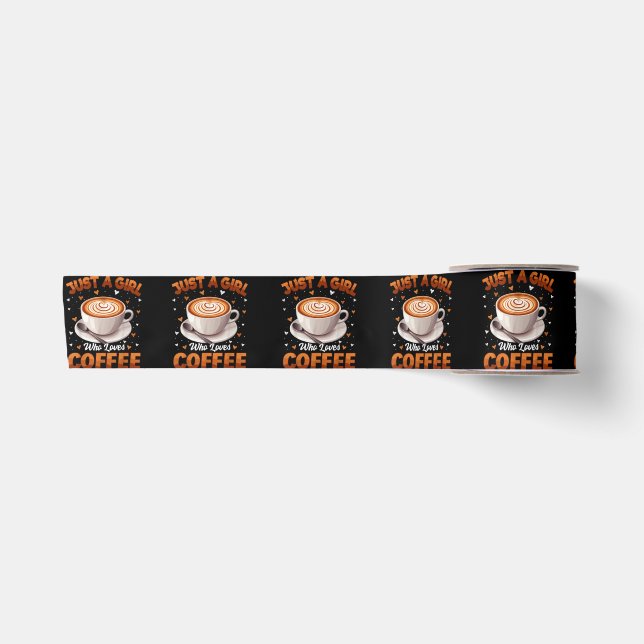 Kaffee Mädchen Frauen nur ein Mädchen, die Kaffee  Satinband (Vorderseite)