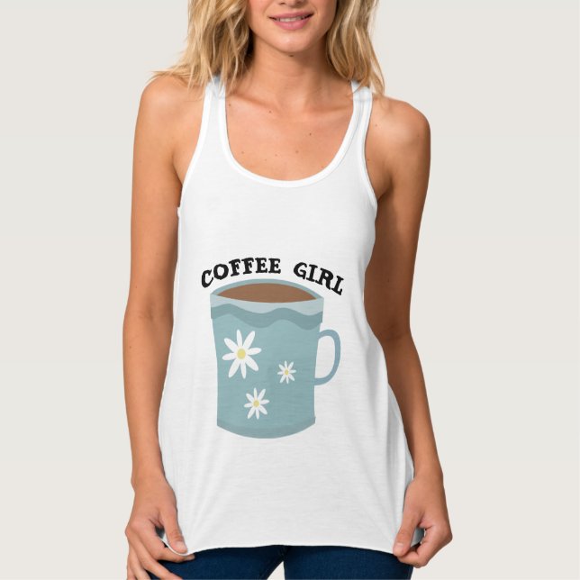 KAFFEE-MÄDCHEN-T - Shirt & Tanklappen (Vorderseite)