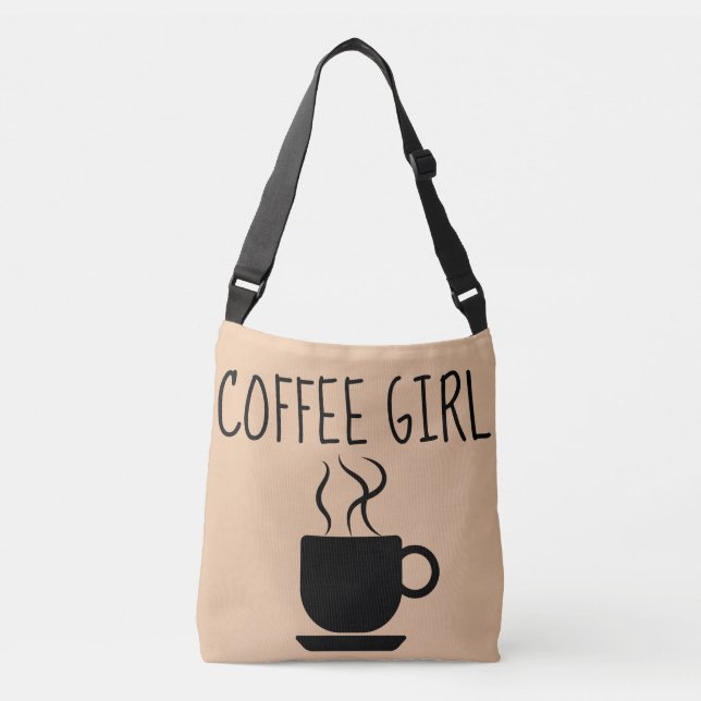 KAFFEE-MÄDCHEN-TASCHE TRAGETASCHEN MIT LANGEN TRÄGERN (Vorderseite)