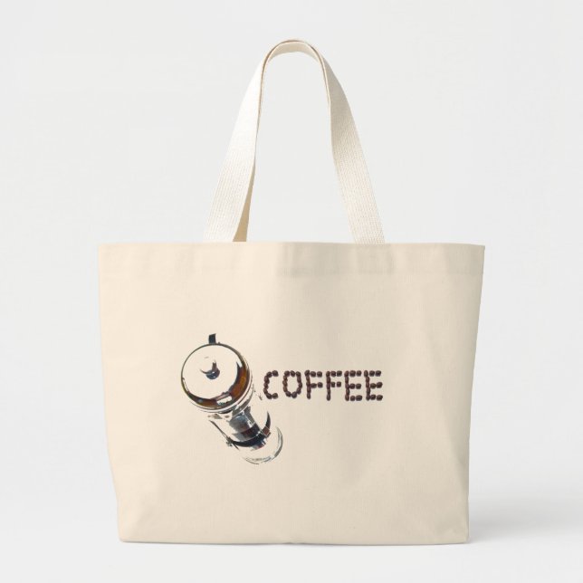 Kaffee MagicEnjoy, 'was am Morgen zuerst kommt', ' Jumbo Stoffbeutel (Vorne)