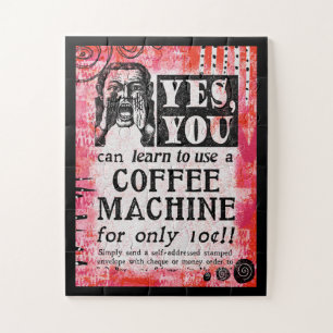 Kaffee Maschine - Lustige Vintage-Werbung