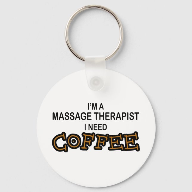 Kaffee - Massagetherapeut Schlüsselanhänger (Vorderseite)