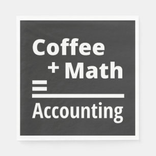Kaffee + Mathematik = Rechnungslegung Serviette