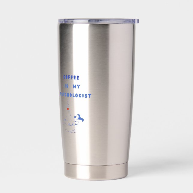 Kaffee, mein ruhiger Therapeut Thermobecher (Links)
