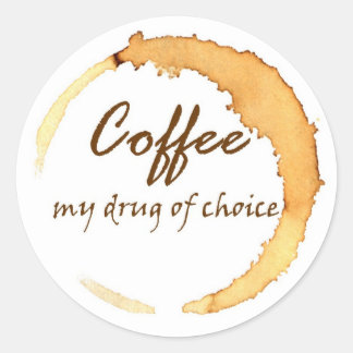 Kaffee - mein Wahlmittel Runder Aufkleber