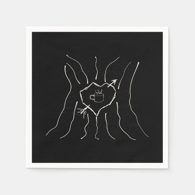 Kaffee meine Liebe Serviette (Vorderseite)