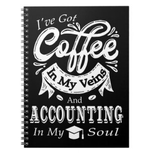 Kaffee meine Venen-Buchhaltung in meinem Soul Notizblock