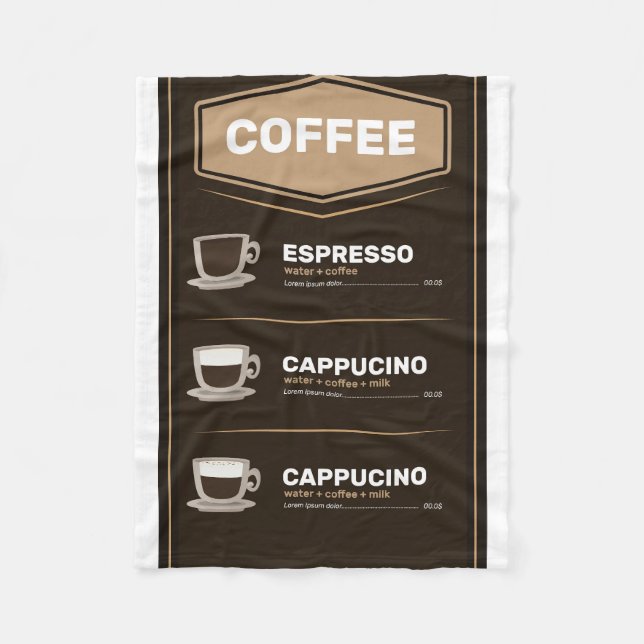 Kaffee-Menü Fleecedecke (Vorderseite)