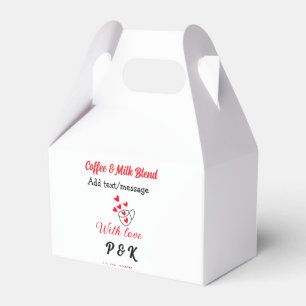Kaffee & Milch Liebespaar Kaffee rotes Herz n Geschenkschachtel