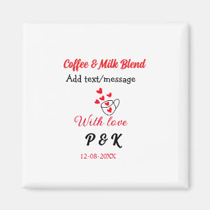 Kaffee & Milch Mischung Liebe Pärchen Kaffeehaus R Magnet