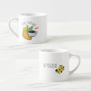 Kaffee mit Croissant Espressotasse