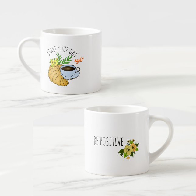 Kaffee mit Croissant Espressotasse (Von Creator hochgeladen)