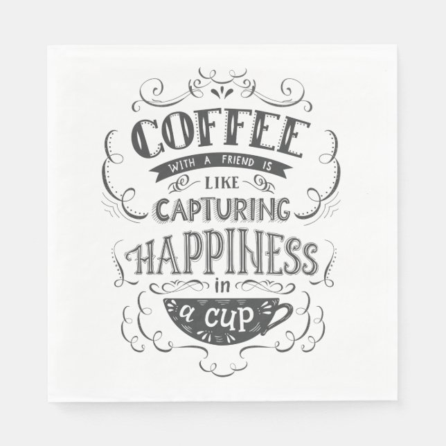 Kaffee mit einem Freund Serviette (Vorderseite)