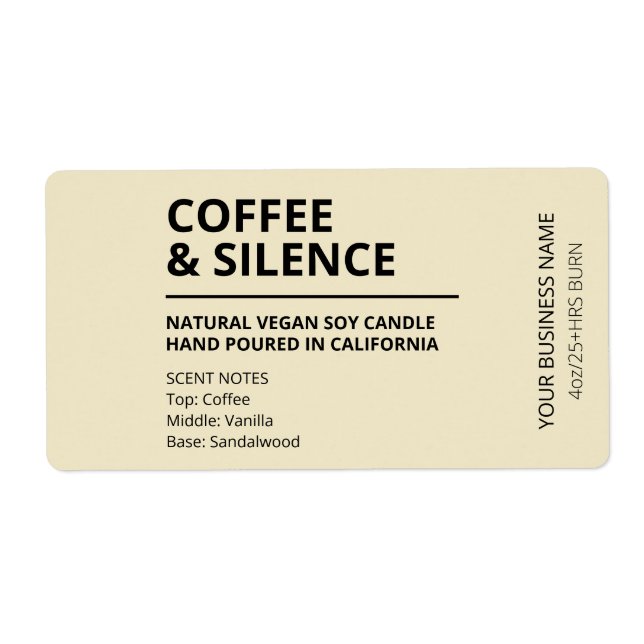 Kaffee mit farbigen Tan-Kerzenplatten (Vorne)