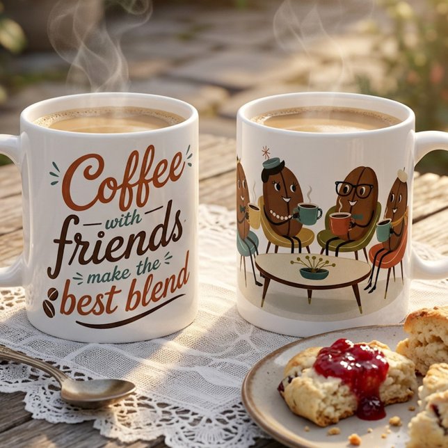 Kaffee mit Freunden Kaffeetasse (Von Creator hochgeladen)