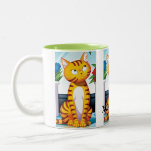 Kaffee mit Pro!  Zweifarbige Tasse