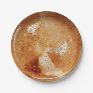 Kaffee mit Sahne für Kaffeeliebhaber Pappteller