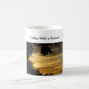 Kaffee mit Sonnenuntergang Kaffeetasse