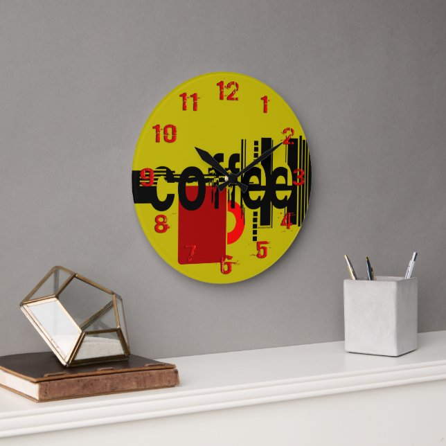 Kaffee Moderne Minimalistische Uhr (Büro)