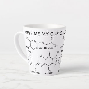 Kaffee Molecules Cup O' Chemicals Custom Latte Milchtasse