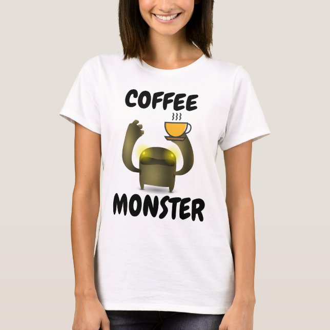 KAFFEE MONSTER Funny T - Shirt (Vorderseite)