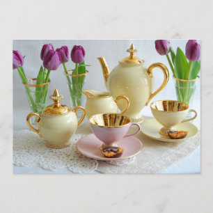 Kaffee-Morgen individuelle Einladungskarte