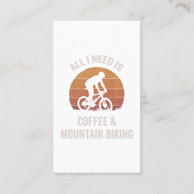 Kaffee & Mountainbike Vintages Downhill Bike Rabattkarte (Vorderseite)