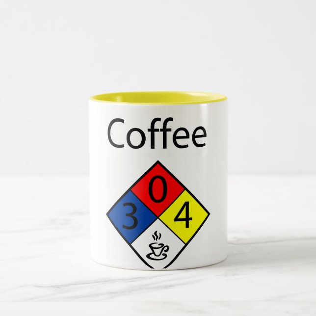 Kaffee MSDS Zweifarbige Tasse (Mittel)