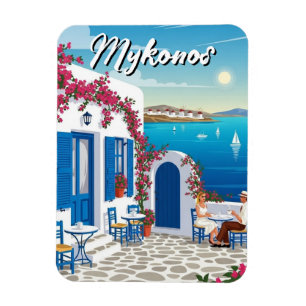 Kaffee Mykonos Griechenland Kykladen Reise Magnet