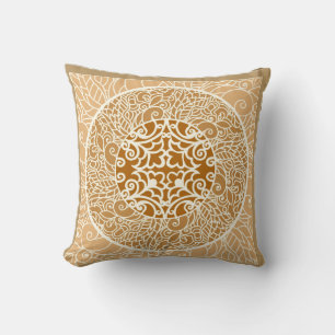 Kaffee N Creme Reversible Throw Kissen