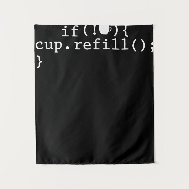 Kaffee-Nachfüll-Smart-Codierungs-Softwareingenieur Wandteppich (Vorderseite)
