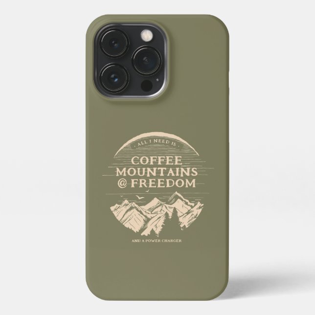 Kaffee-Natur und Ladung Personalisiert iPhone 13 Pro Hülle (Rückseite)