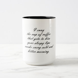 Kaffee-Neid Zweifarbige Tasse