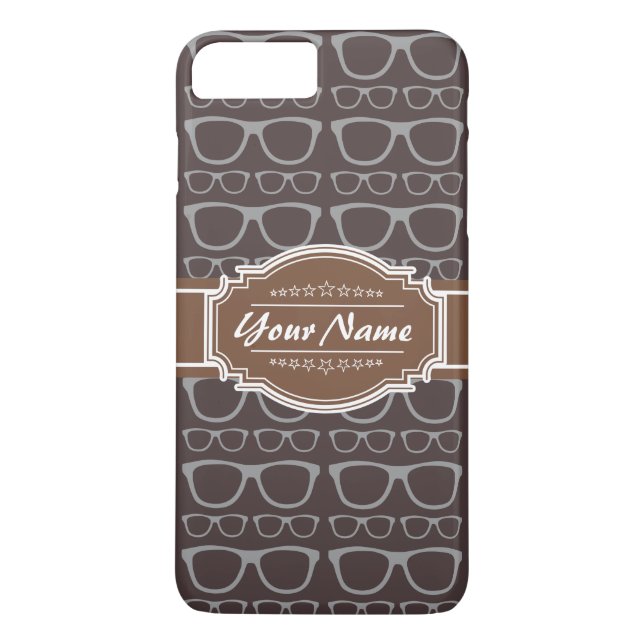 Kaffee Nerd Hipster Brille Personalisiert Case-Mate iPhone Hülle (Rückseite)