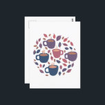 Kaffee Niedlicher Pastell farbenfroh Postkarte<br><div class="desc">Fügen Sie Ihren eigenen Text hinzu oder ändern Sie die Farben. Werfen Sie einen Blick in mein Geschäft für mehr oder lass mir wissen,  ob Sie etwas Angewohntes wollen.</div>