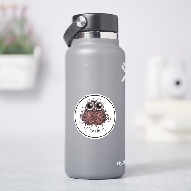 Kaffee Night Owl Personalisiert Aufkleber (HydroFlask)