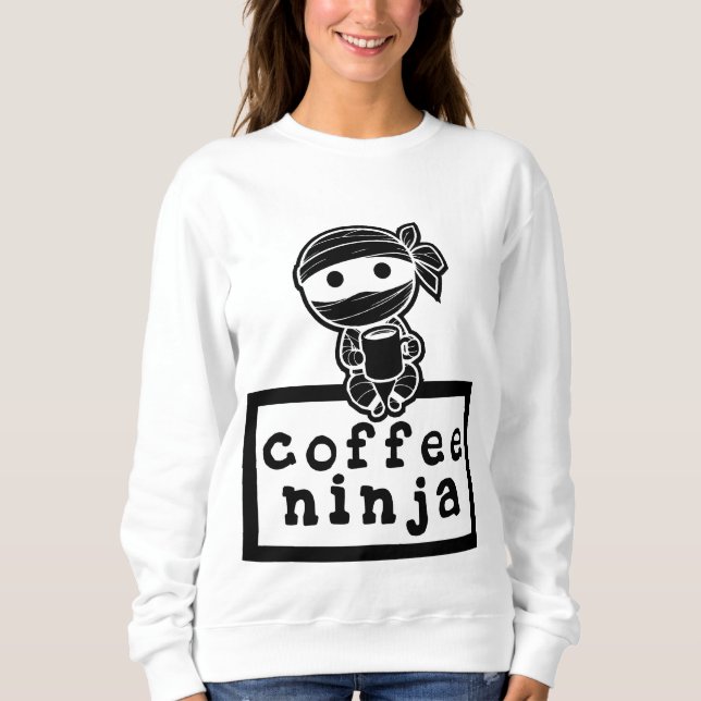Kaffee Ninja Sweatshirt (Vorderseite)