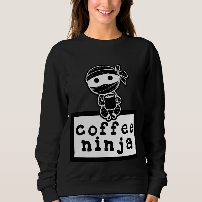 Kaffee Ninja Sweatshirt (Vorderseite)