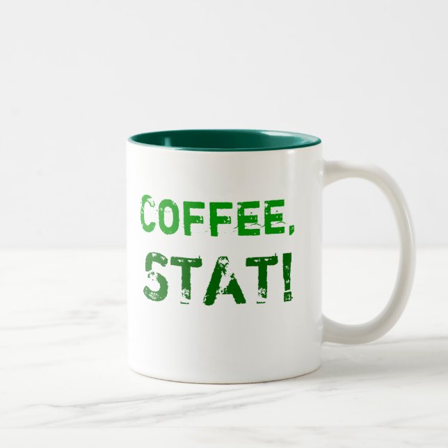 Kaffee, Notfall! Zweifarbige Tasse (Rechts)