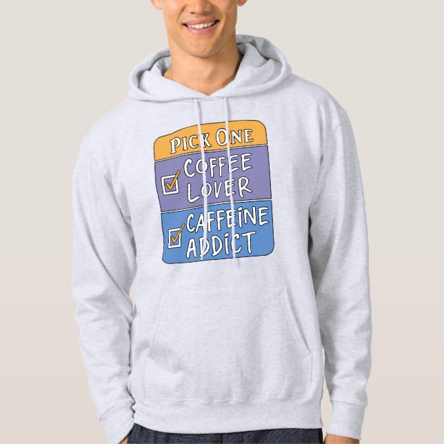 Kaffee oder Koffein Hoodie (Vorderseite)
