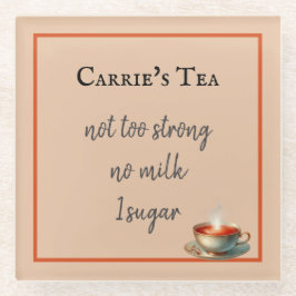 Kaffee oder Tee-Präferenztasse Tee Anpassen Glasuntersetzer