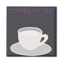Kaffee oder Teemagnet - Küchenmagnet