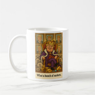 Kaffee oder Teetasse mit König Trump, der seine