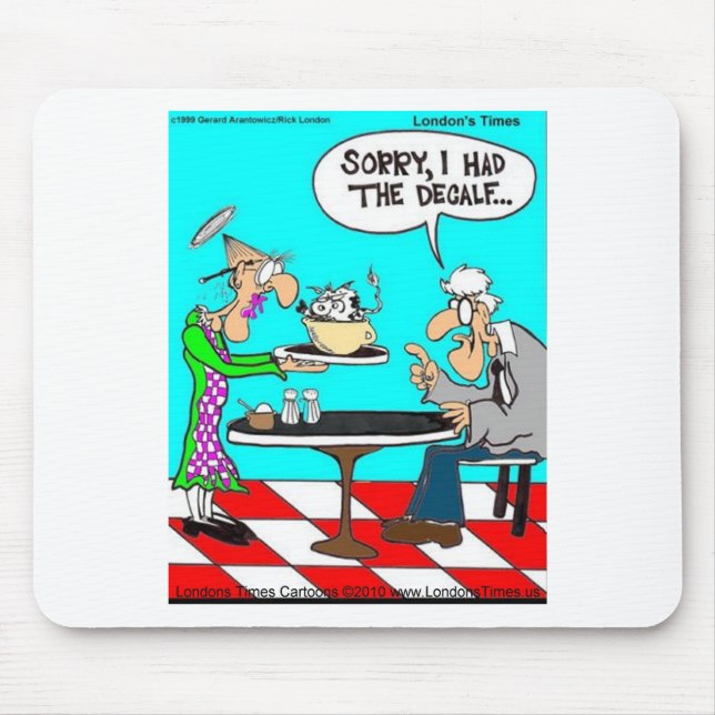 Kaffee ohne Kühe Funny T-Shirts Tasse & Geschenke Mousepad (Vorne)