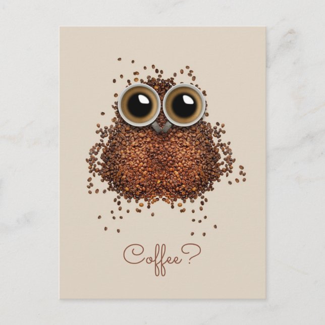 Kaffee Owl Zollpostkarte Postkarte (Vorderseite)